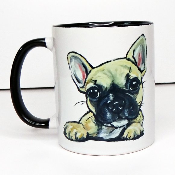 NEW Frenchie/ French Bulldog Breed Specific Ceramic Dog Mug / Coffee/ Lee Keller - Picture 1 of 4